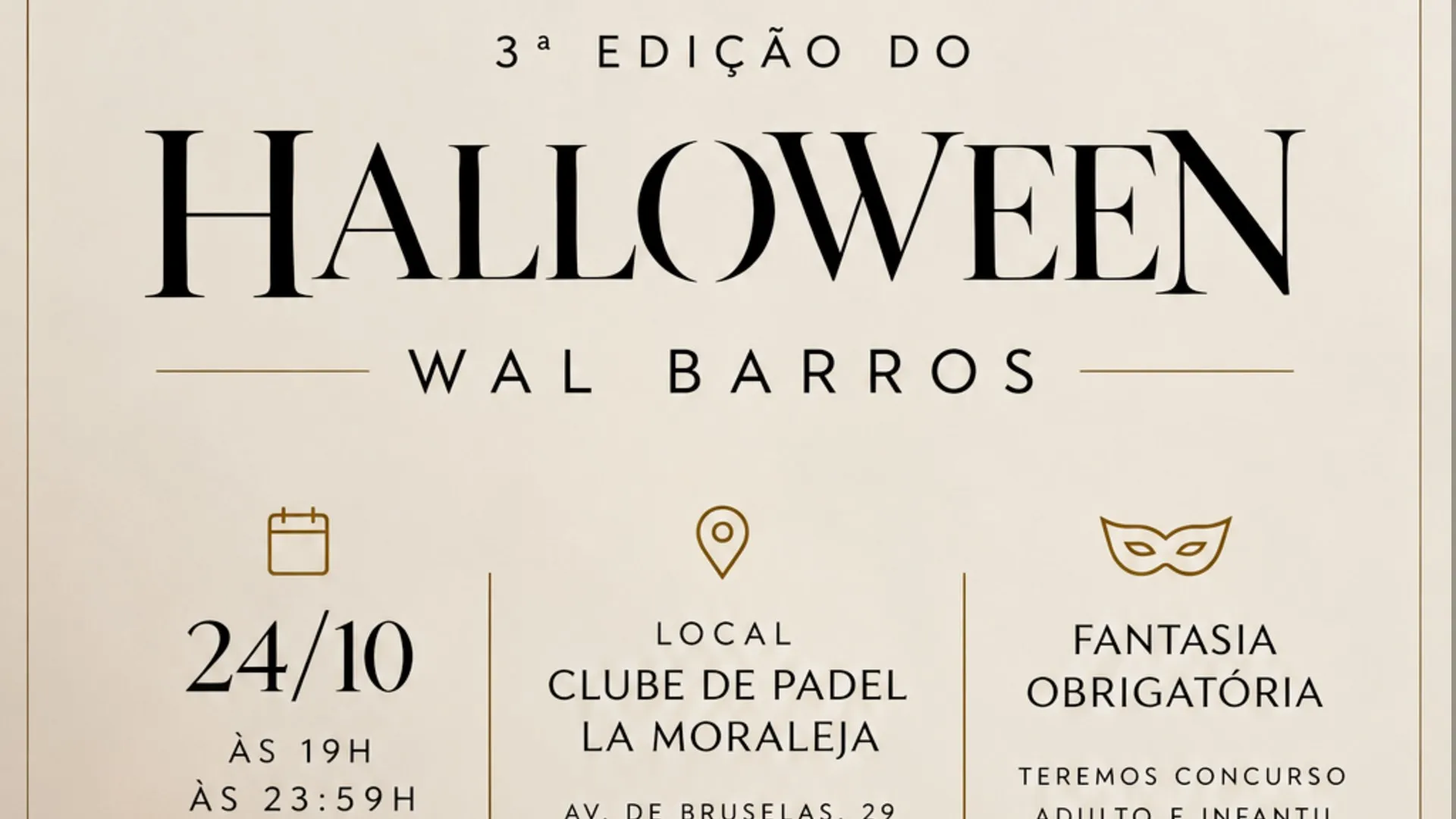Halloween Wal Barros - 3a Edição
