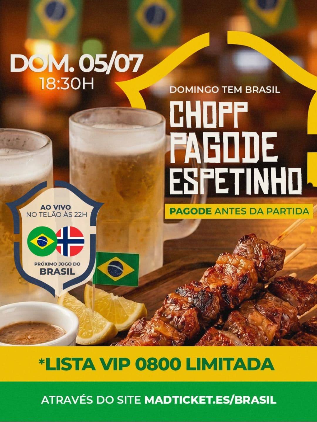 Lista VIP - Chopp, Pagode & Espetinho